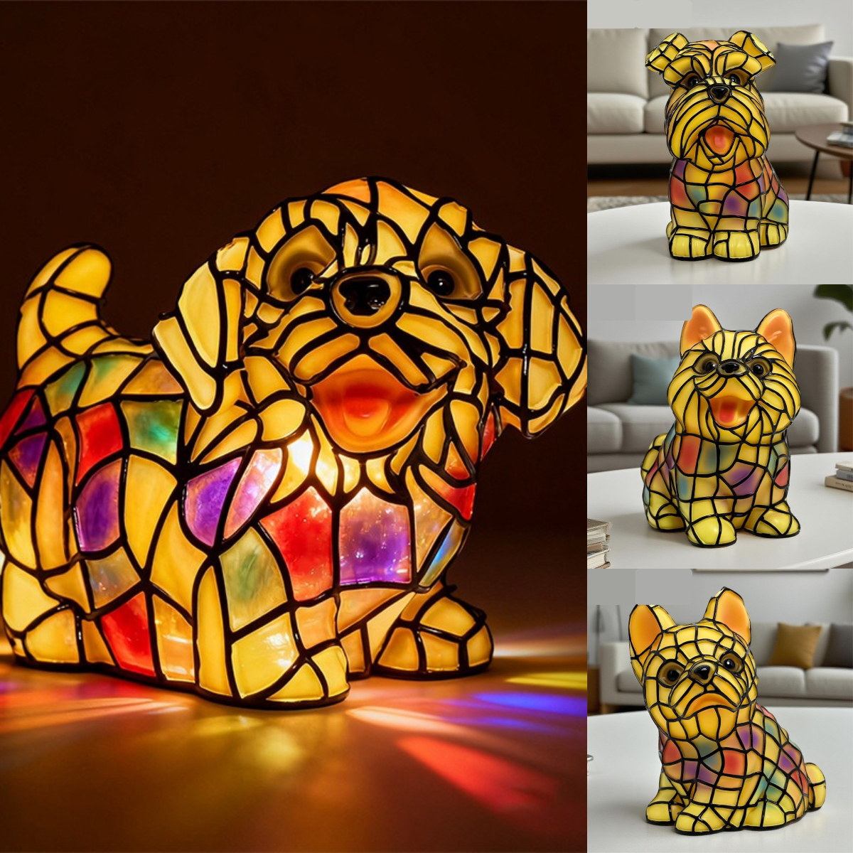 🐶Tacskó lámpa, kiskutya alakú éjszakai fény, USB újratölthető dísz