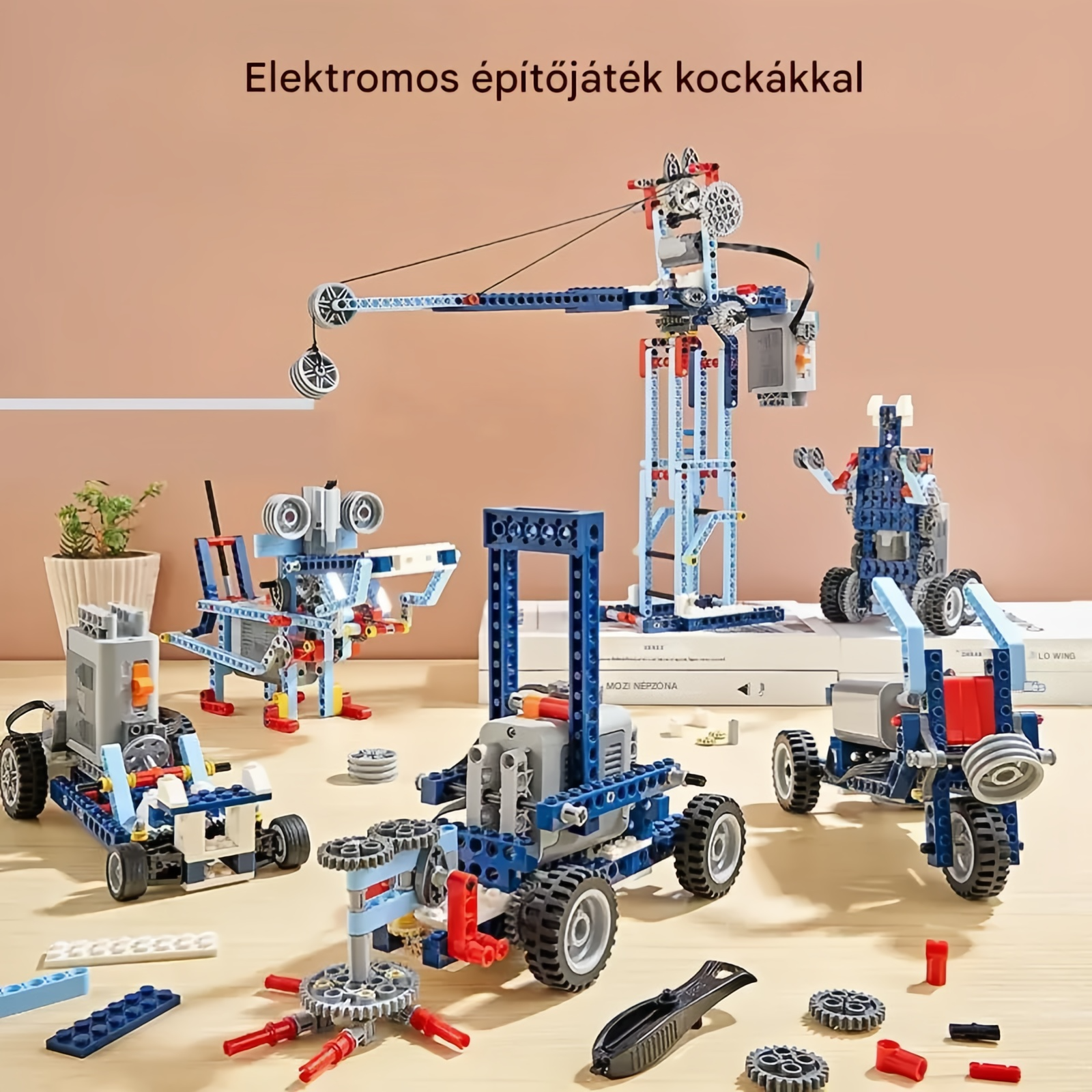 🤖【Gyermekek boldog pillanatai】😀Elektromos építőjáték [396 részecske]
