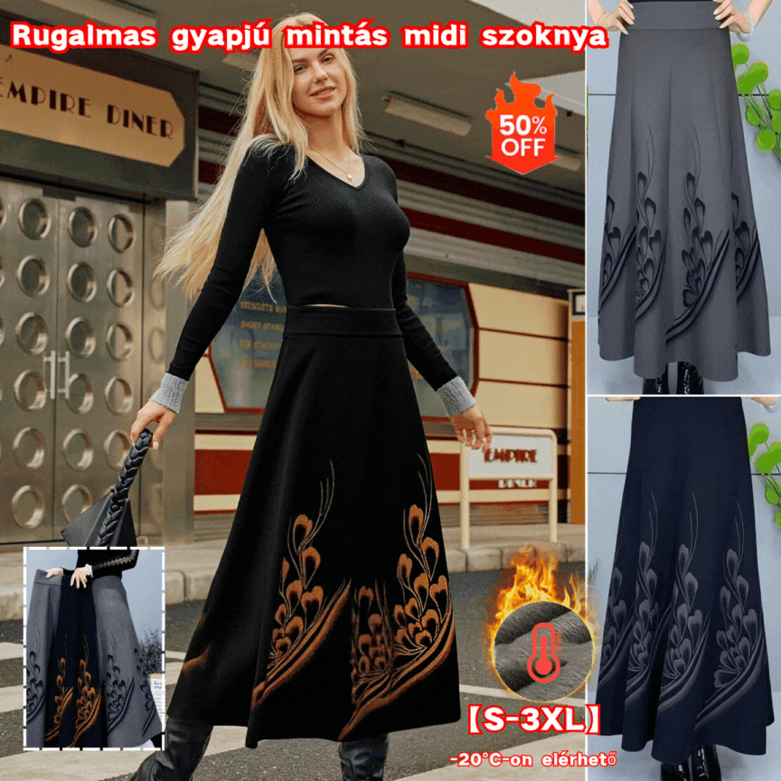 👗🎀【S-3XL】Őszi és téli vastagított gyapjúszoknya, divatos és sokoldalú