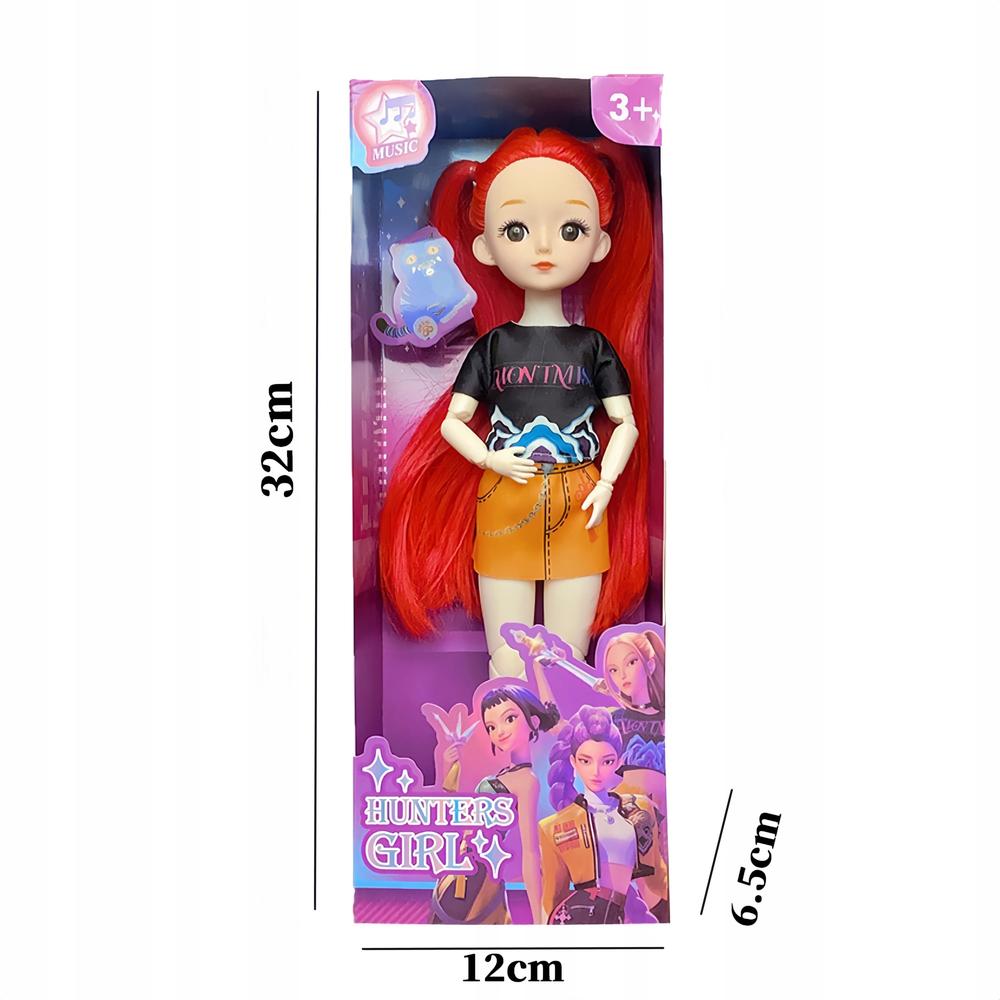 K-pop Devil Hunter 3D Anime Action Figure Set, with lights and music, includes characters such as Rumi, Mira, and Zoey. Action figures, perfect for fan desktop decorations or Christmas gifts.