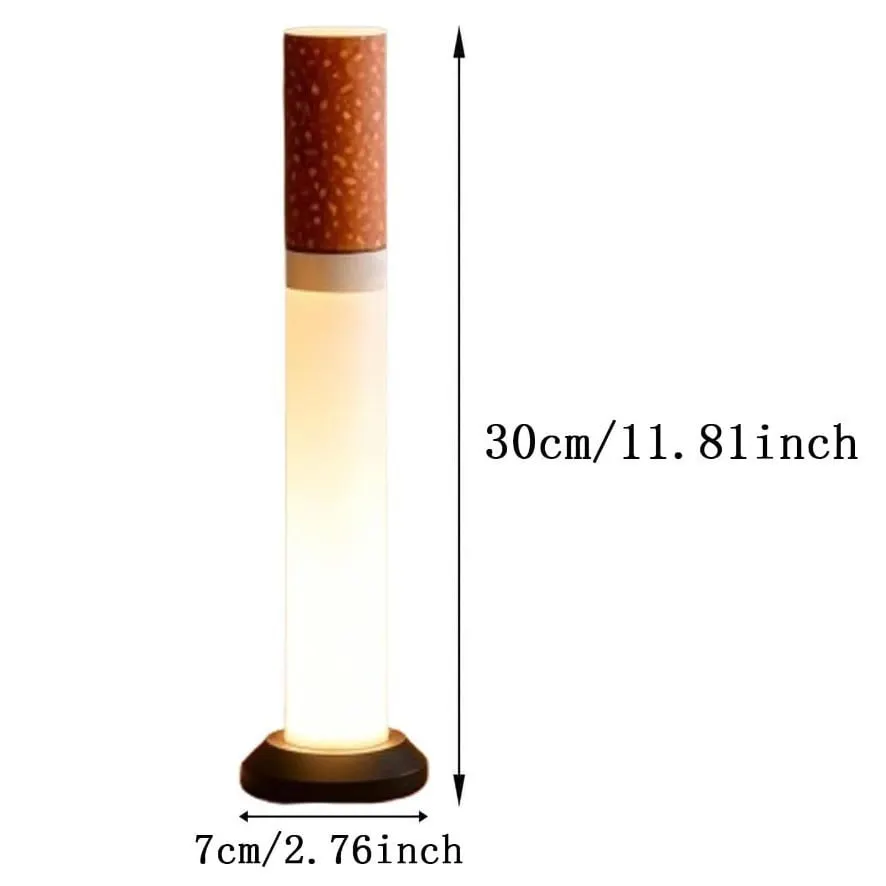 🚬 Stojaca lampa v tvare cigaretovej trubice | Retro priemyselné ambientné osvetlenie