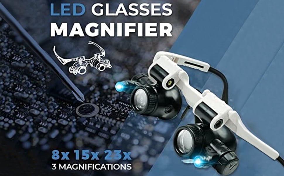 Headband LED Glasses Magnifier Headband LED Glasses Magnifier