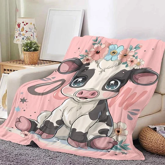 🐮Egy bájos flanel takaró tehénmintával