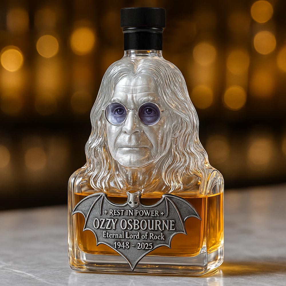 🖤Immortalized in Glass — The Ozzy Osbourne Tribute Whiskey Bottle(Only wine bottles)