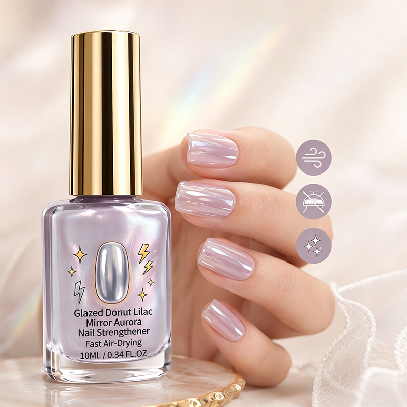 📢📢Kúpte 2, 1 dostanete zadarmo!! ⏰Lilac Glossy Mirror Nail Conditioner
