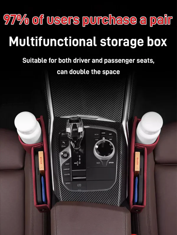 Vezető- és utasülések Cowhide Car Gap tároló doboz
