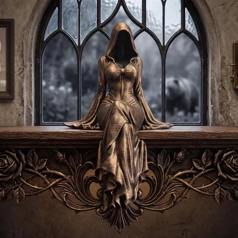 💃🖤Lady Reaper - Éteri Csuklyás Alak Szobor