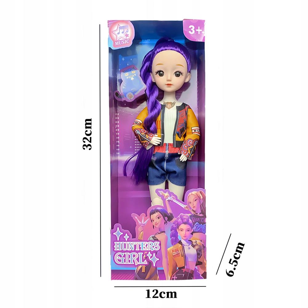 K-pop Devil Hunter 3D Anime Action Figure Set, with lights and music, includes characters such as Rumi, Mira, and Zoey. Action figures, perfect for fan desktop decorations or Christmas gifts.