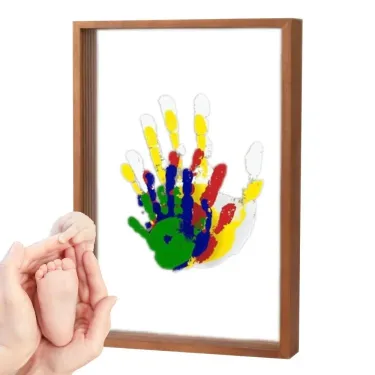 🤚DIY gyereknapi ajándék pároknak kéznyomatos képkeret anyagkészlet