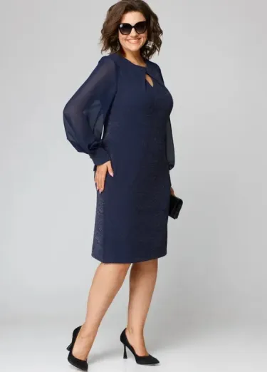 👗【S-5XL】Női egyszínű ruha kerek nyakkivágással