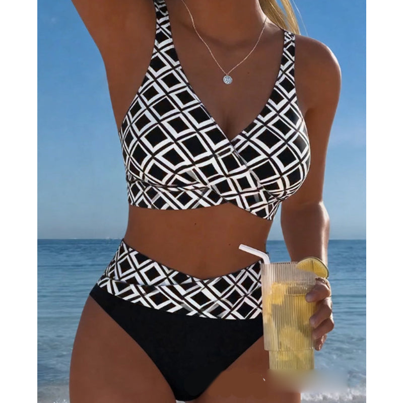 👙🌊Női kétrészes, magas derekú bikiniszett