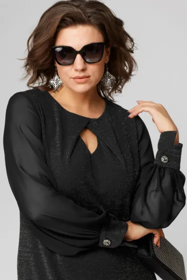 👗【S-5XL】Női egyszínű ruha kerek nyakkivágással