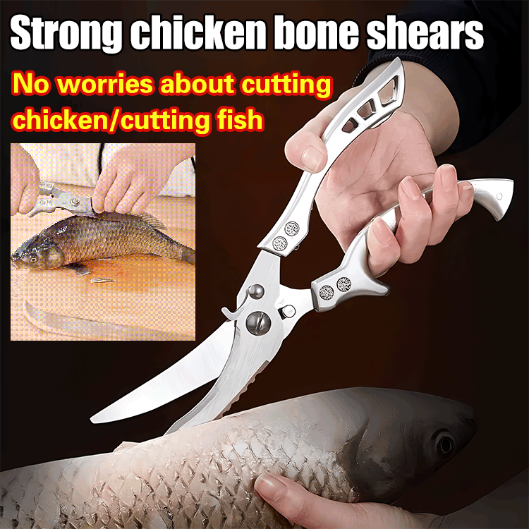 ✂️Konyhai rozsdamentes acél tisztító olló (csirke, kacsa, halcsont stb.)