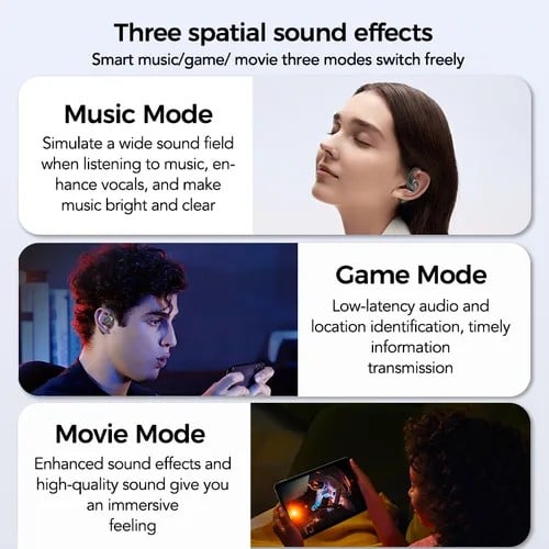 🏆AI Translation vezeték nélküli OWS Bluetooth 5.4 fejhallgató (iOS és Android rendszerekkel kompatibilis)