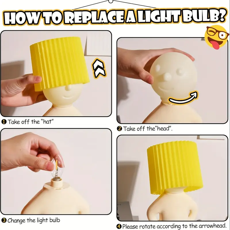 💡Naughty Boy Kreatív Tischlampe