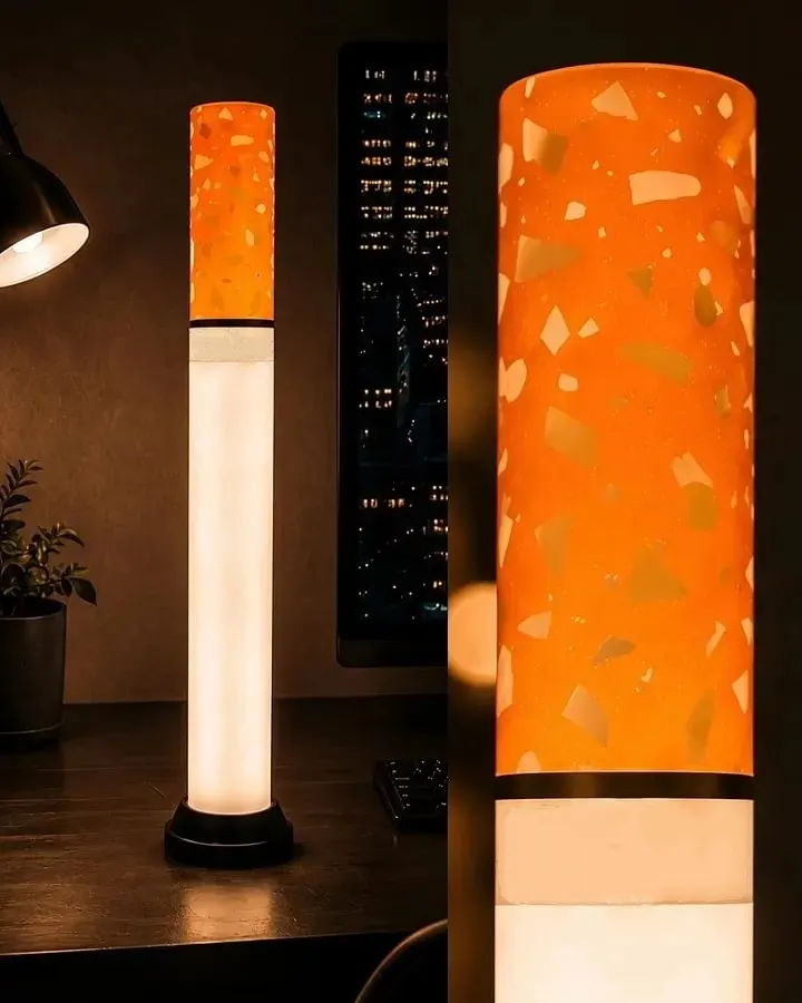 🚬 Stojaca lampa v tvare cigaretovej trubice | Retro priemyselné ambientné osvetlenie