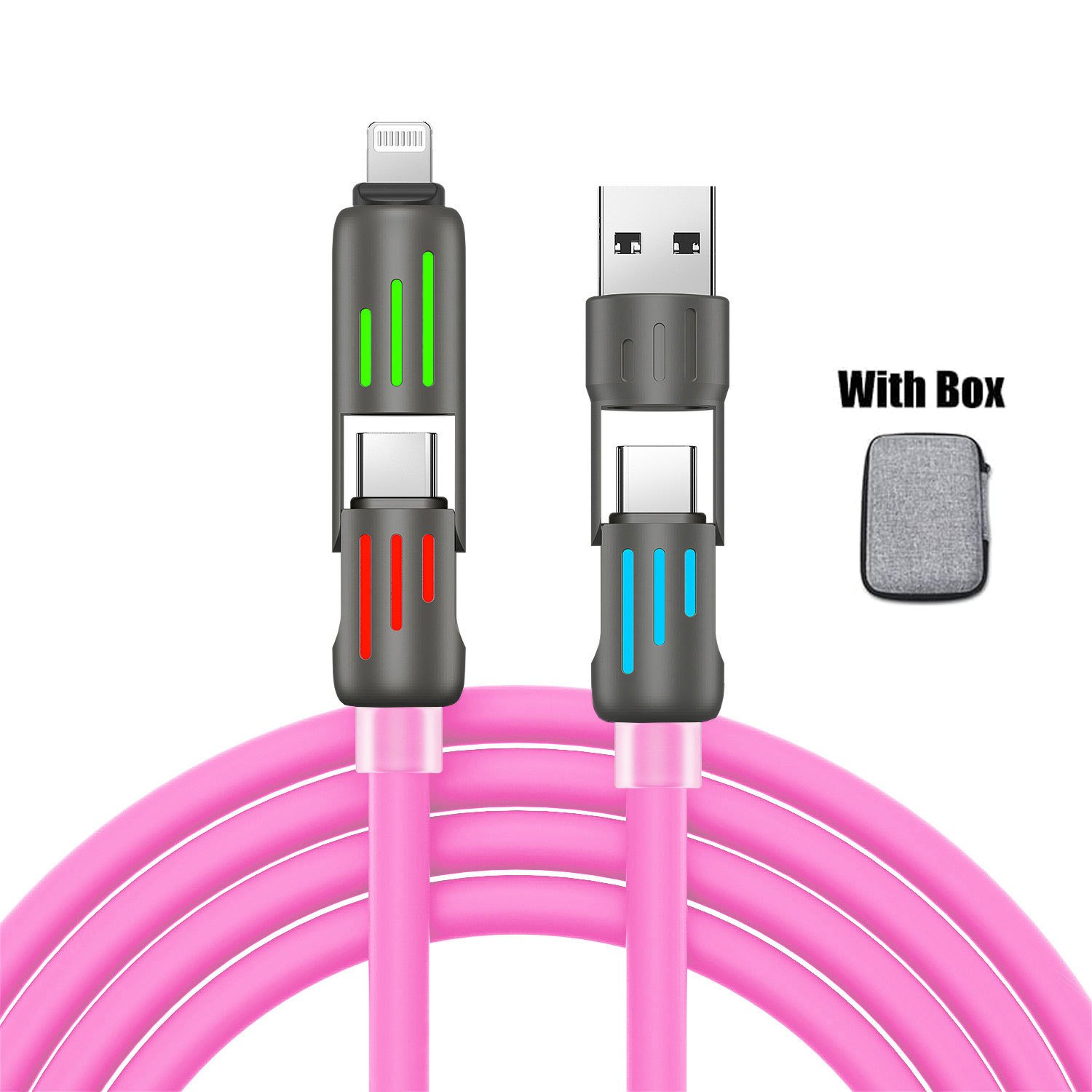 🎁⚡4 az 1-ben USB töltőkábel gyorstöltéshez MAX 60 W