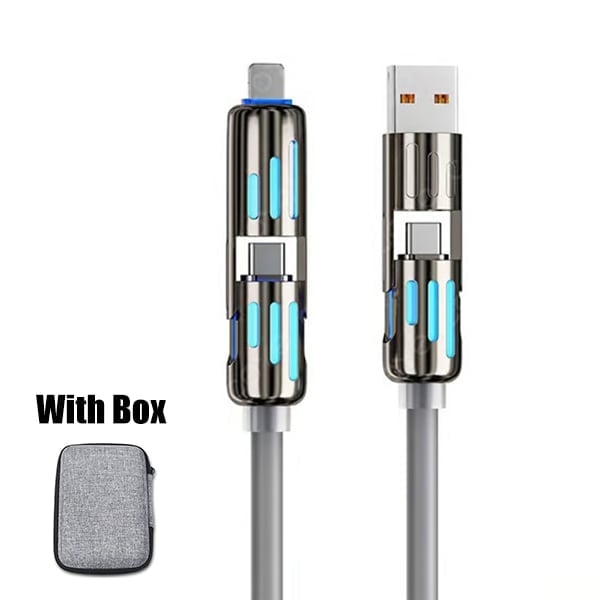 🎁⚡4 az 1-ben USB töltőkábel gyorstöltéshez MAX 60 W