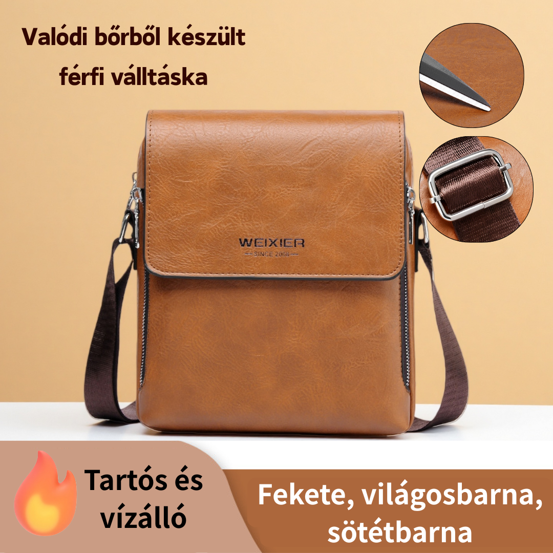 🔥Luxus, nagy kapacitású, minimalista férfi vízálló messenger táska