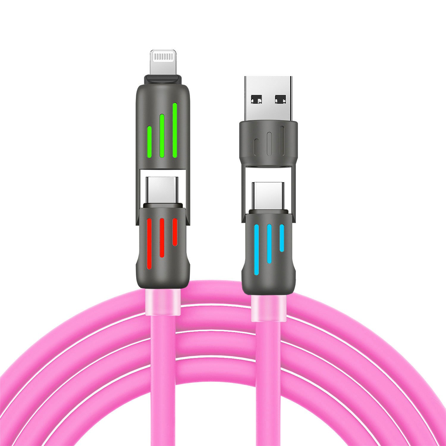 🎁⚡4 az 1-ben USB töltőkábel gyorstöltéshez MAX 60 W