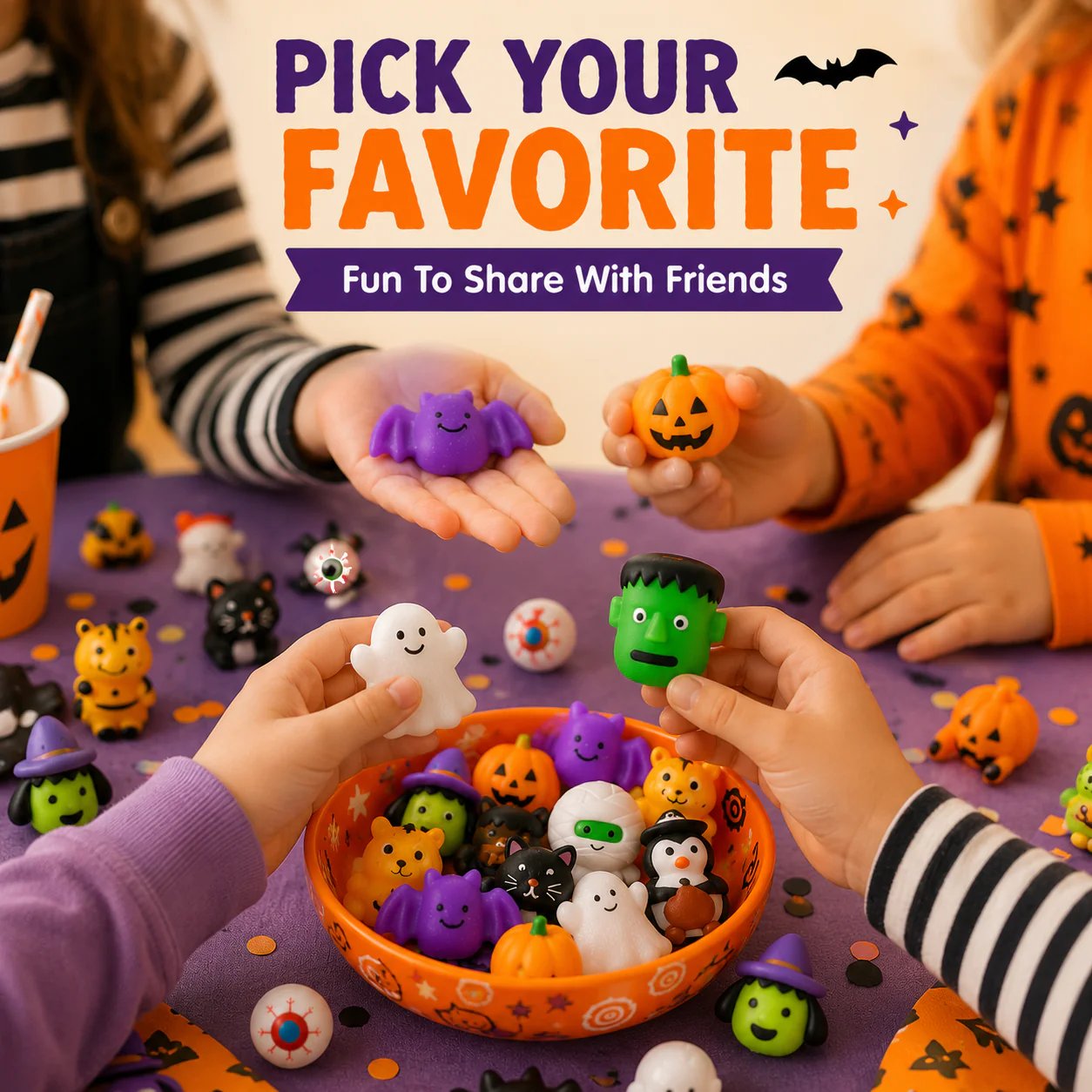 🔥Utolsó nap 50% KEDVEZMÉNY - 🎃 Halloween Mochi Squishy Játékok
