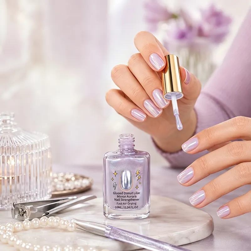 📢📢Kúpte 2, 1 dostanete zadarmo!! ⏰Lilac Glossy Mirror Nail Conditioner
