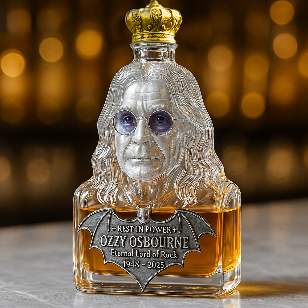 🖤Immortalized in Glass — The Ozzy Osbourne Tribute Whiskey Bottle(Only wine bottles)