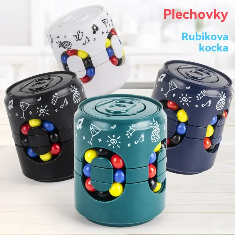 🥤Üdítősdoboz Rubik-kocka Fidget Spinner Fidget Ball, Oktatójáték Gyerekeknek