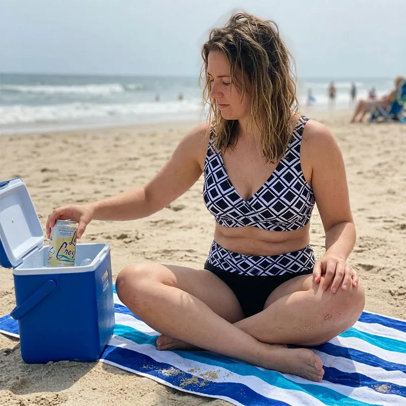 👙🌊Női kétrészes, magas derekú bikiniszett