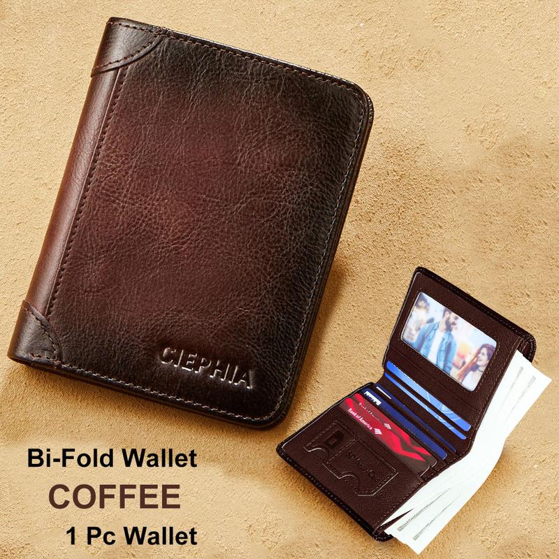 💖Гореща отстъпка от 48%🌹Оригинален кожен RFID портфейл за мъже - античен многофункционален държач за лична карта
