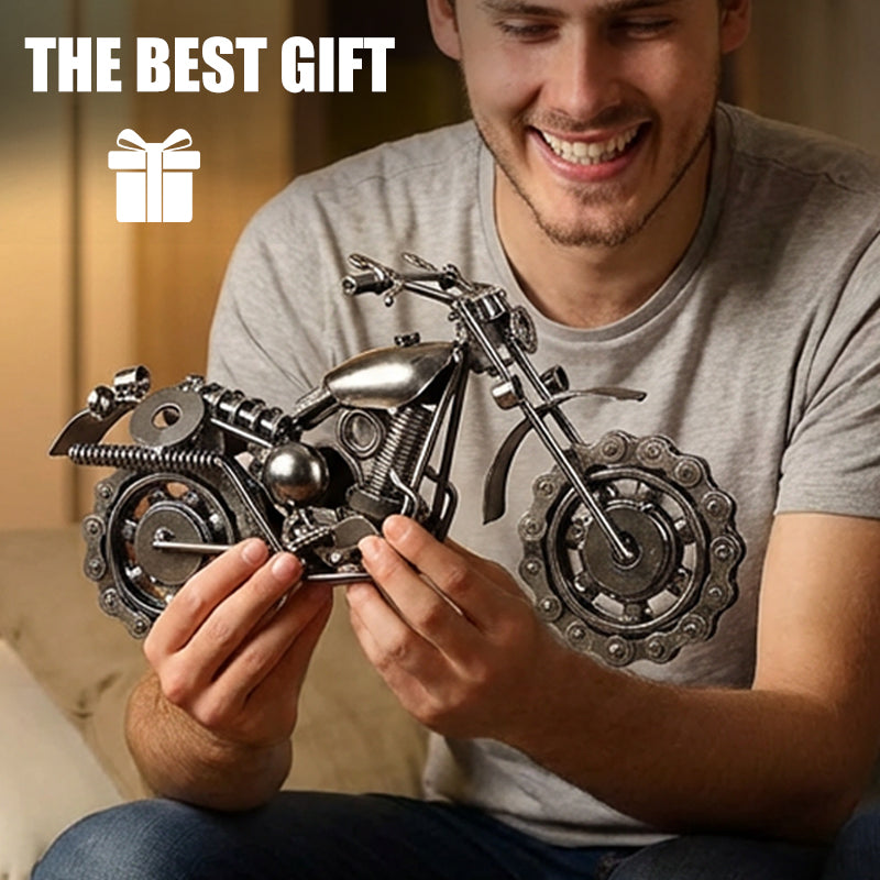 🔥🔩 Kézműves Vas Művészeti Motorkerékpár Modell 🏍️✨