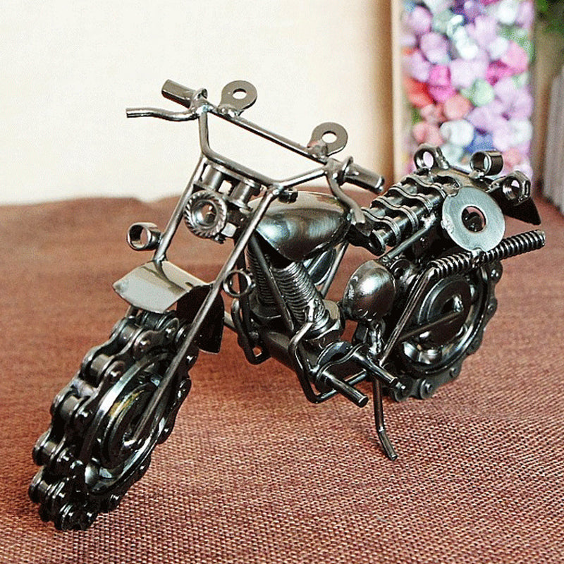 🔥🔩 Kézműves Vas Művészeti Motorkerékpár Modell 🏍️✨