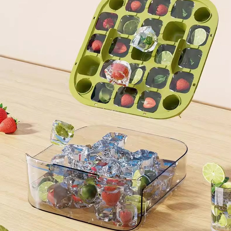 🧊 Nyomós szilikon jégkockatálca – Nincs repedés, nincs vízfolyás, mindig tökéletes kockák ❄️🍹