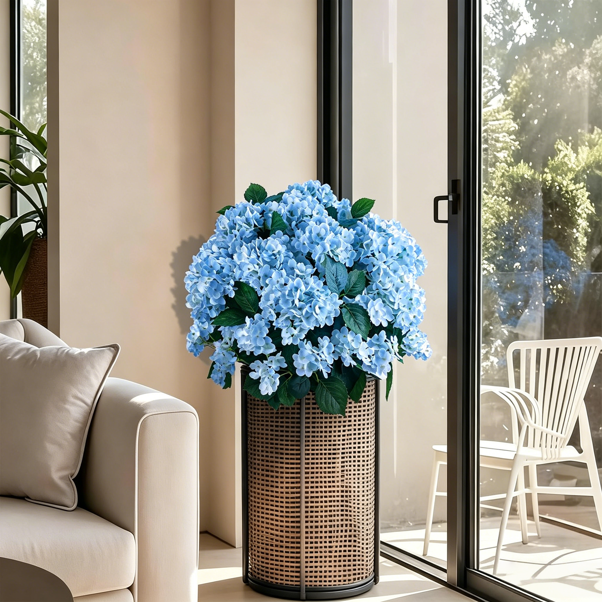 🔥Last Day 70% OFF🔥Artificial Outdoor Hydrangea Flowers - UV resistant, Waterproof, Windproof