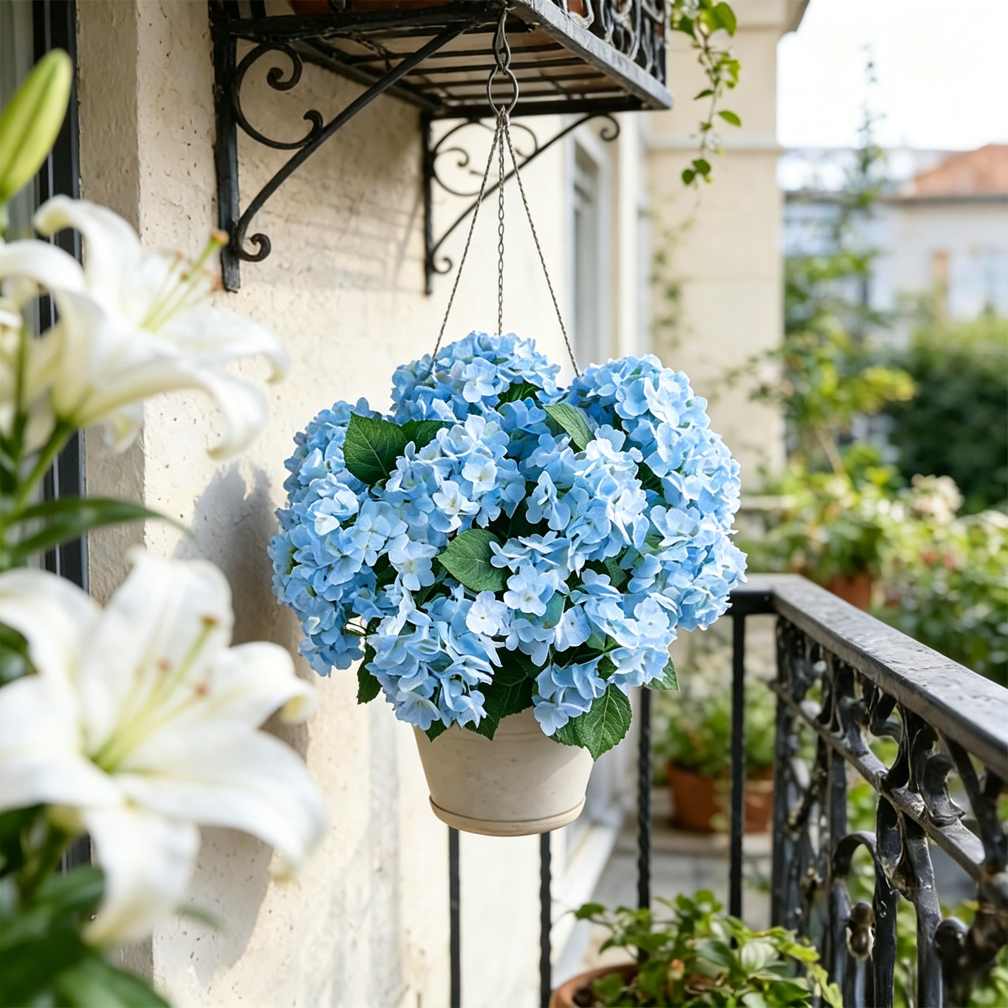 🔥Last Day 70% OFF🔥Artificial Outdoor Hydrangea Flowers - UV resistant, Waterproof, Windproof
