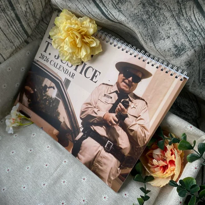 Best Line of Sheriff Buford Inspired Wall Calendar 2026- Unique Christmas & Holiday Gift Idea