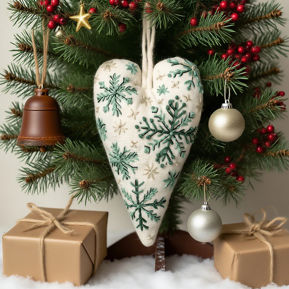 🔥Hot Sale 40 % OFF🔥🎅Best Christmas Gift💖DIY Heart Shaped Hand Embroidered Christmas Ornament/Ornament Kit