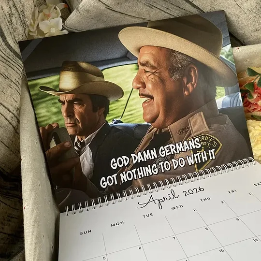 Best Line of Sheriff Buford Inspired Wall Calendar 2026- Unique Christmas & Holiday Gift Idea