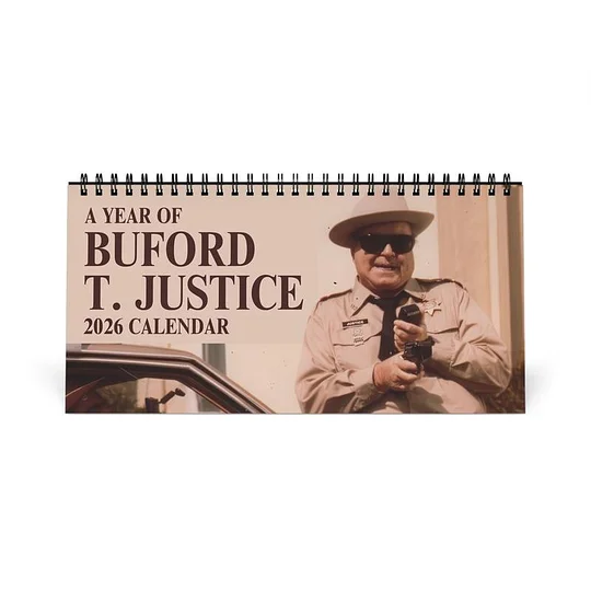 Best Line of Sheriff Buford Inspired Wall Calendar 2026- Unique Christmas & Holiday Gift Idea