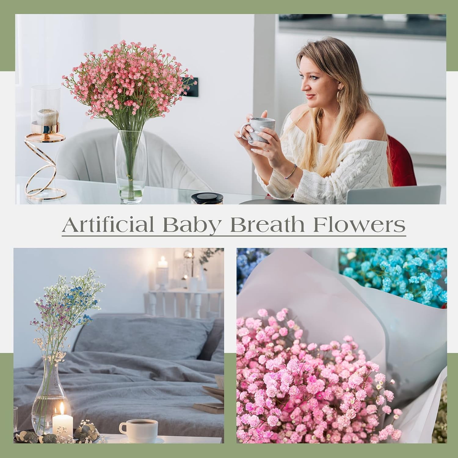 💥Winter Hot Sale 65% OFF🌼Babys Breath Artificial Flowers Bulk💐
