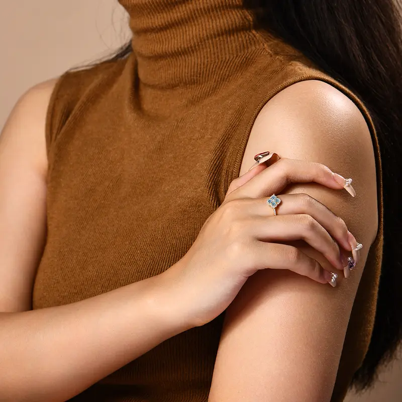 💍1.3 CT Vintage Four Leaf Clover Ring