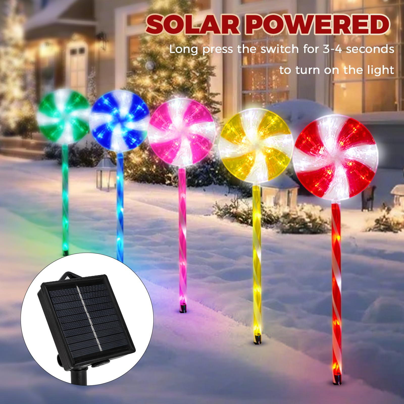 Lollipops Christmas Lights Solar 