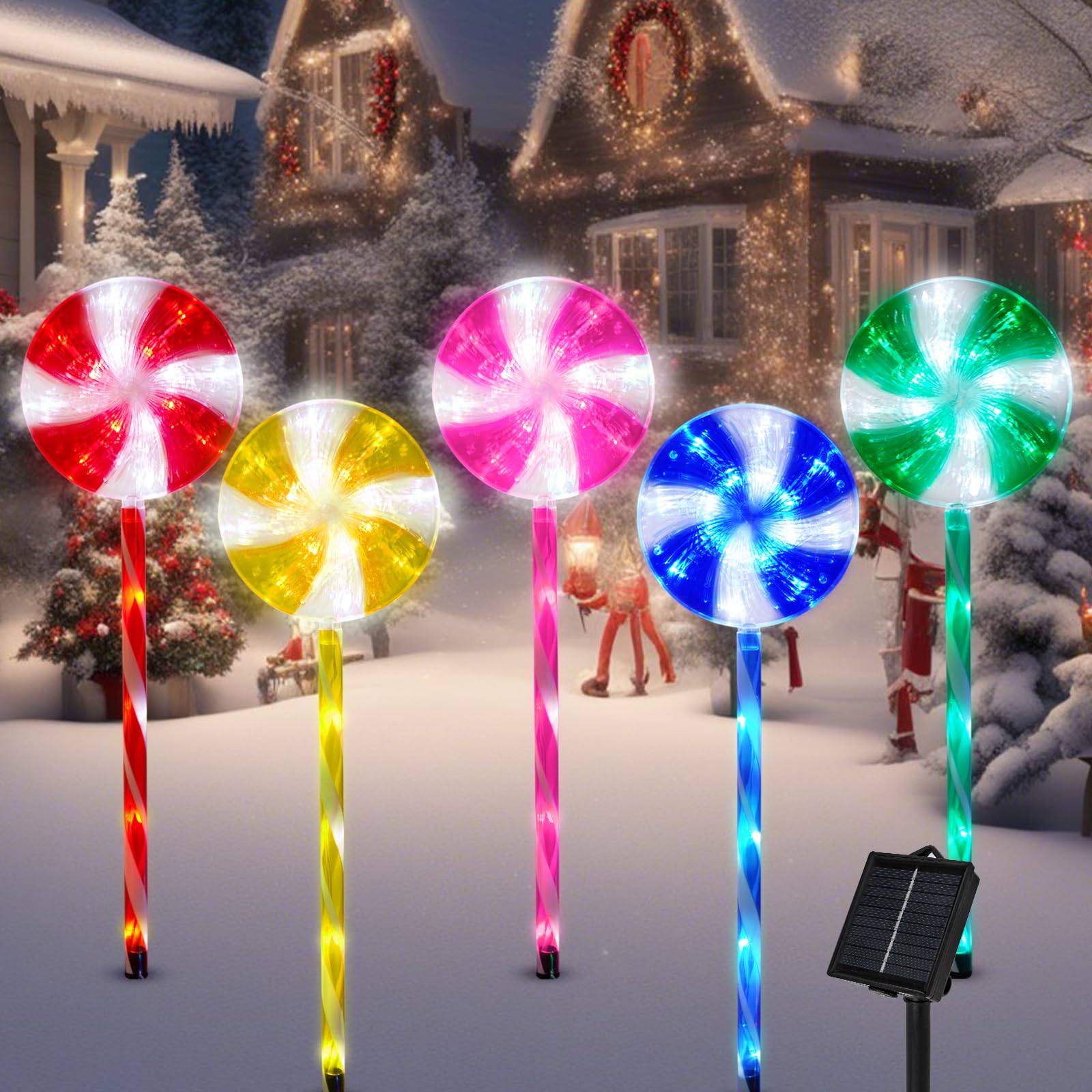Lollipops Christmas Lights Solar 