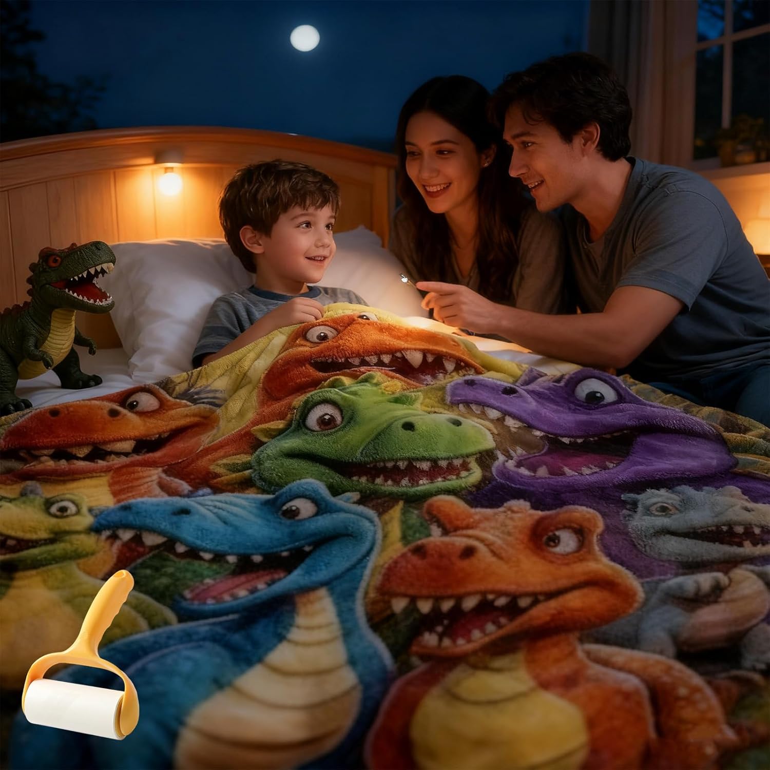 🔥Winter Hot Sale 49% OFF✨Cute Smiling Dinosaurs HD Digital Print Flannel🦖