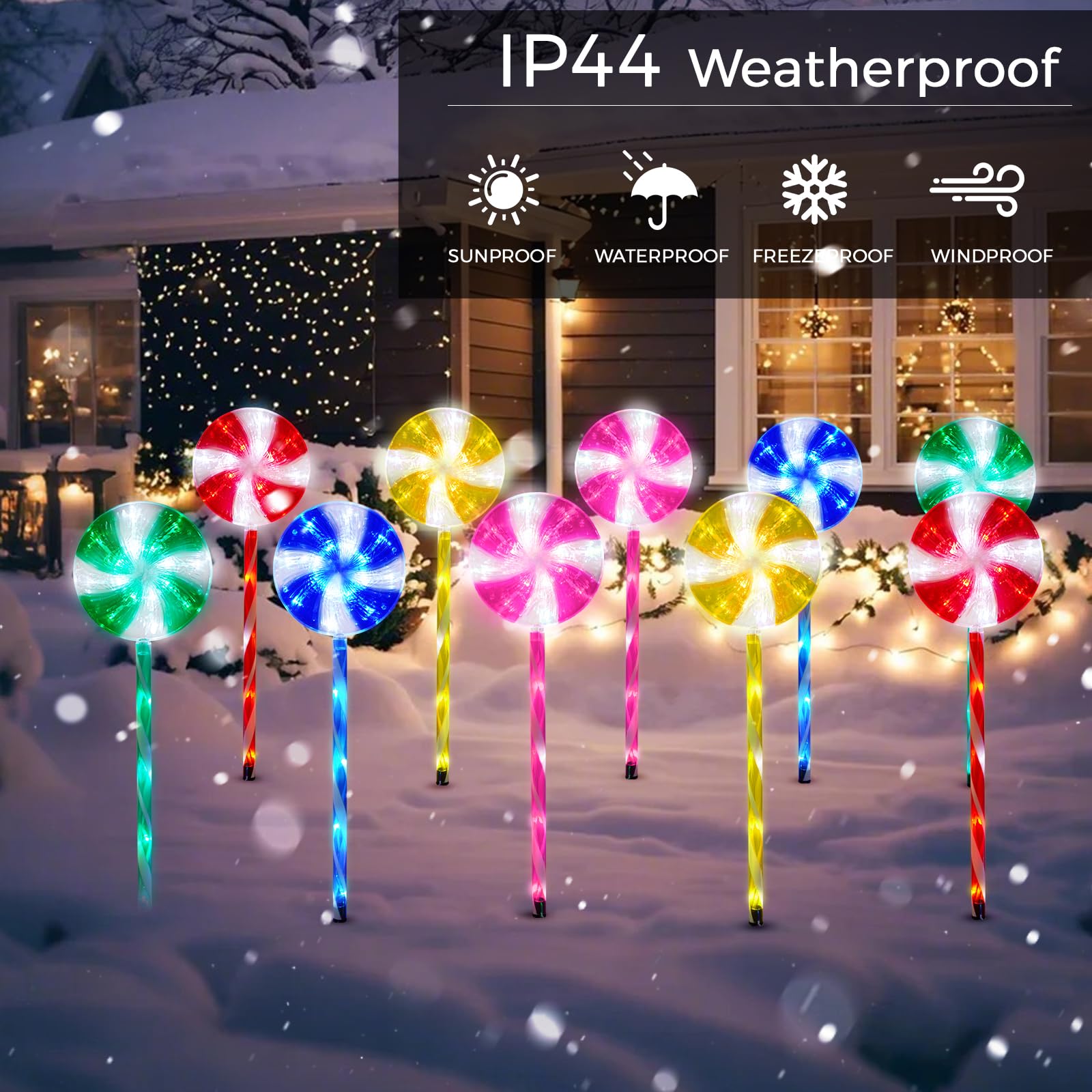 Lollipops Christmas Lights Solar 