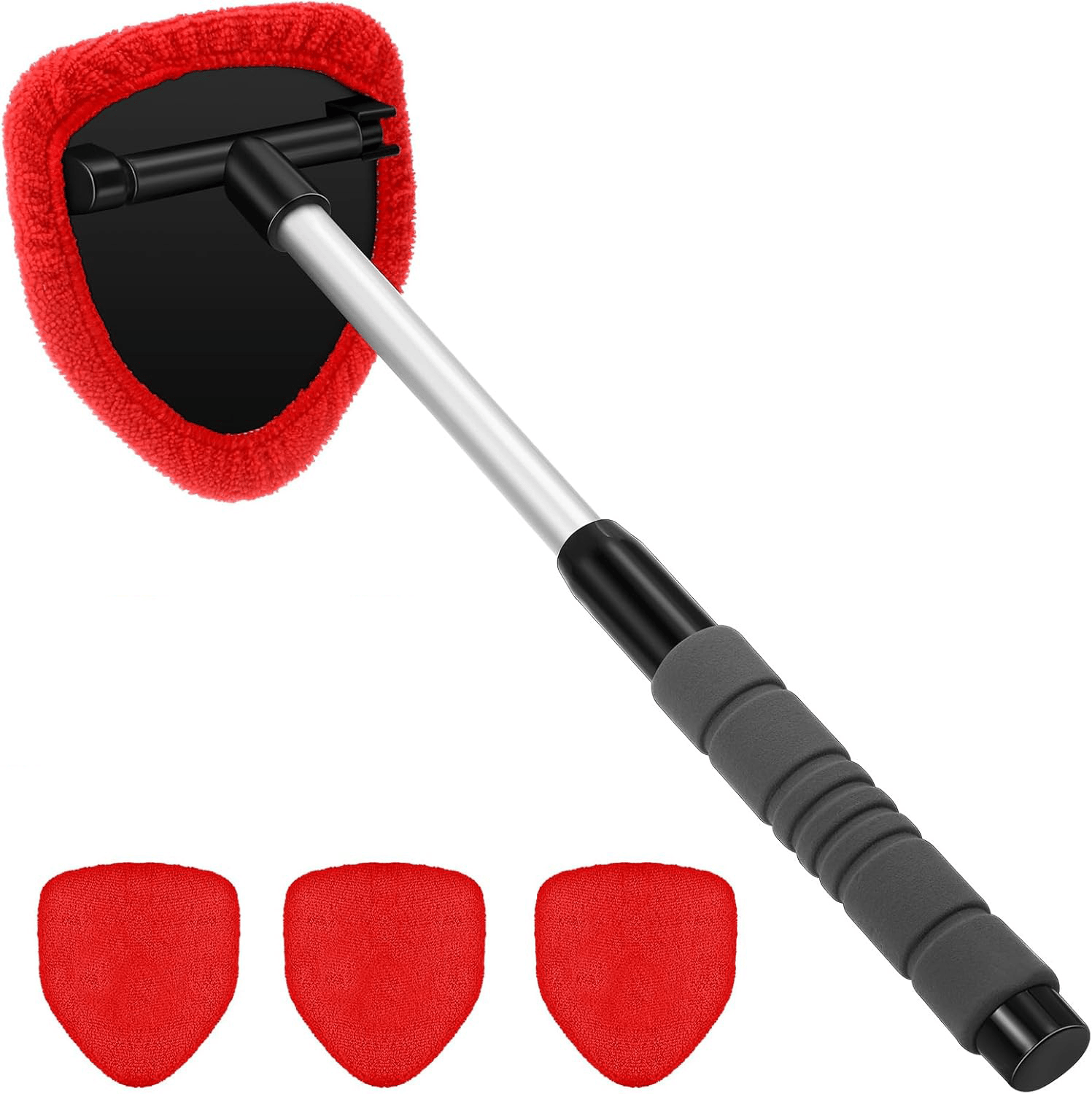 🔥Microfiber Car Windshield Cleaning Tool with Extendable Handle