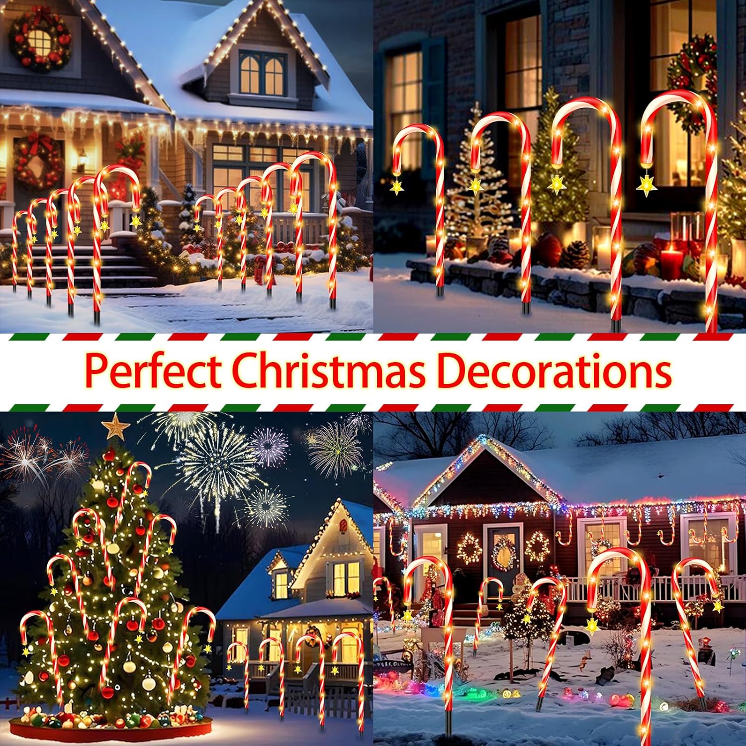 🔥Hot Sale 40 % OFF 🔥Christmas Solar Candy Cane Light