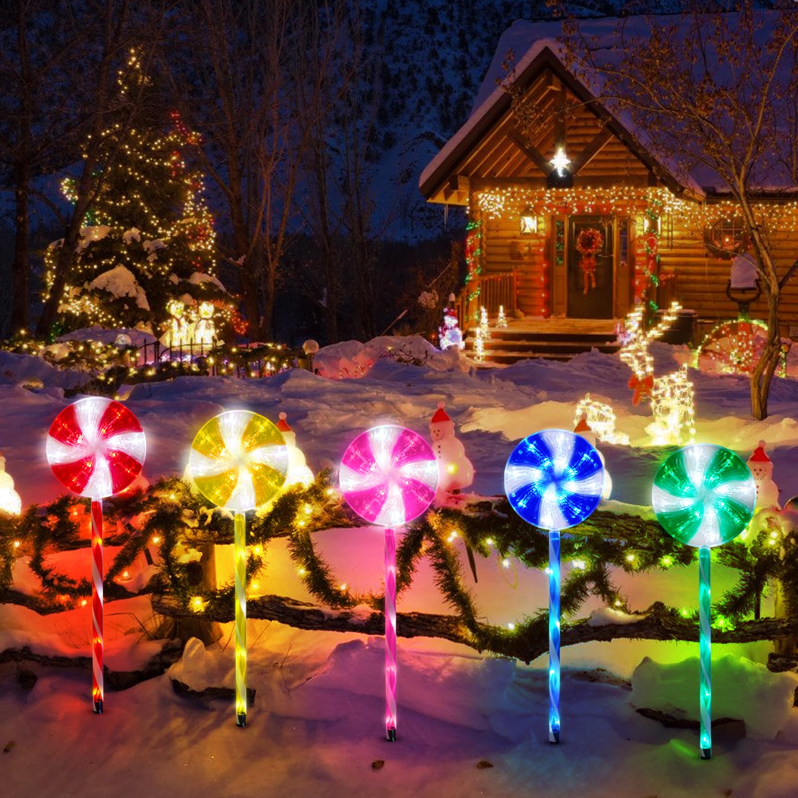 Lollipops Christmas Lights Solar 