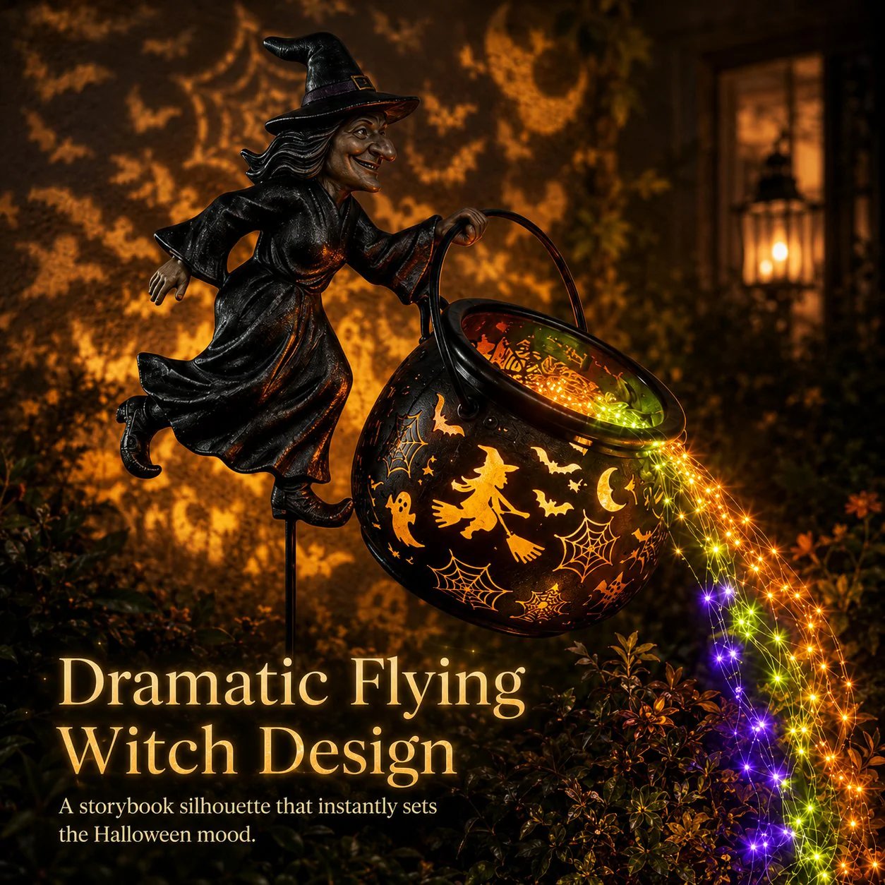🔥 49% OFF Halloween Early Bird Sale 🎃 Halloween Witch Cauldron Garden Light
