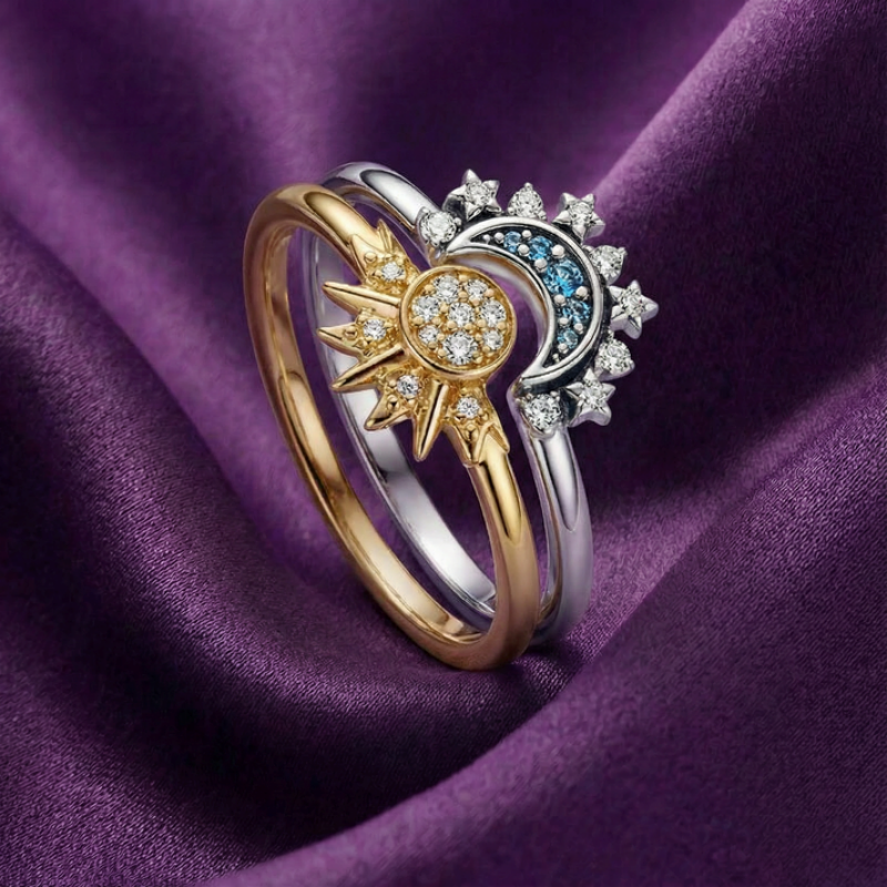 🔥Christmas Sale 70% OFF!🔥Celestial Sun & Moonring Set